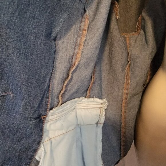 Est. 1946 Nautical Style Puff Shoulder 1980's Relaxed Fit Denim Jacket - Picture 9 of 14